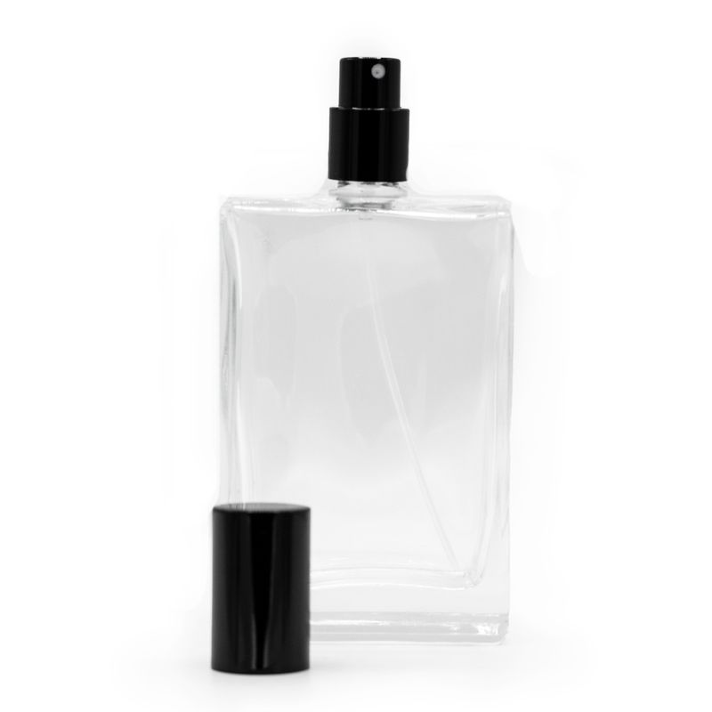 100ml Square Chunky Bottle, Black Spray and Cap