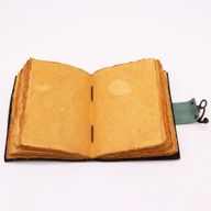 Leather "Moon Phases" Deckle-edge Notebook (18x13cm)