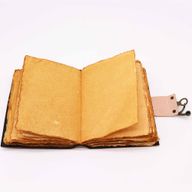 Leather Seven Chakra Colours Deckle-edge Notebook (18x13cm)