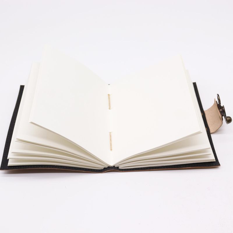 Leather Journal - Plain Paper - Work & Dream Big (18x13cm) - Light Tan