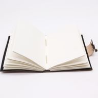 Leather Journal - Plain Paper - Life is Better with Friends (18x13cm) - Light Tan