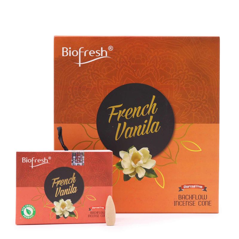 Biofresh Backflow Incense Cones (40 cones) - French Vanilla