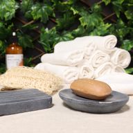 Grey Soapstone Soap Dish 10x12cm - Classic Oval