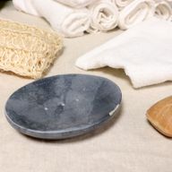 Grey Soapstone Soap Dish 10x12cm - Classic Oval