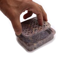 Soapstone Soap Dish & Drainer 11x8cm - Classic Square