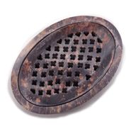 Soapstone Soap Dish & Drainer 11x8cm - Classic Oval