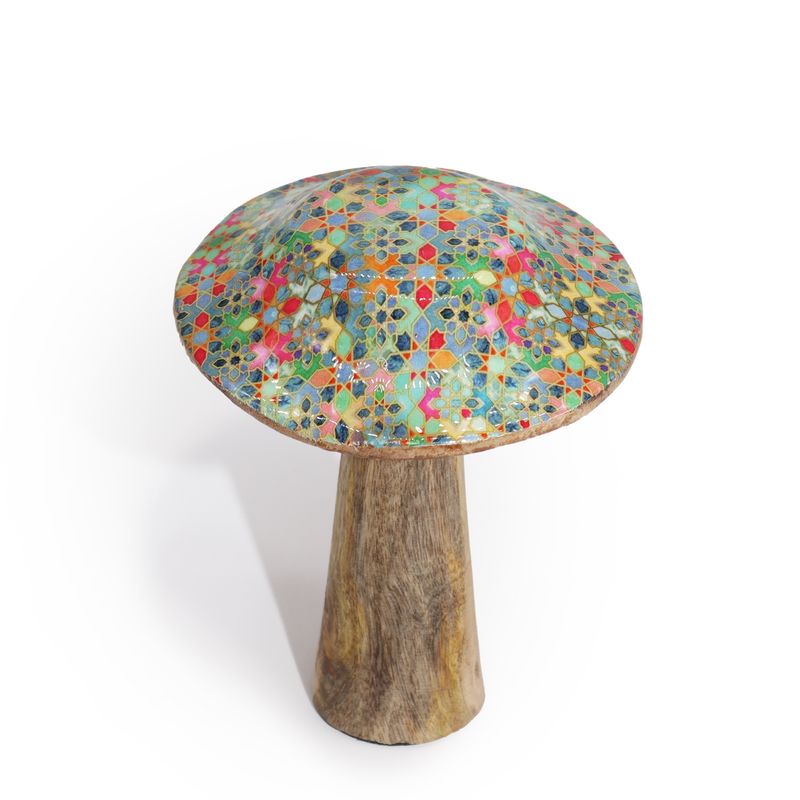 Small Mushroom - 10cm - Mediterranean Tile Pattern