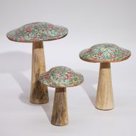 Small Mushroom - 10cm - Mediterranean Tile Pattern