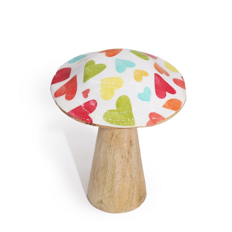 Small Mushroom - 10cm - Pastel Hearts