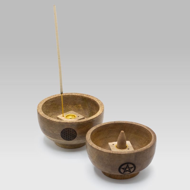 Small Ritual Bowl Incense Holder 11x5,5cm - (Assorted - Esoteric)