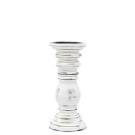 Classic Candle Stand - Whitewash - 23x10cm - Small