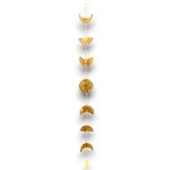 Indian Chimes - Brass Moon Phases Drop with Bell - 25cm