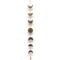 Indian Chimes - Brass Moon Phases Drop with Bell - 25cm