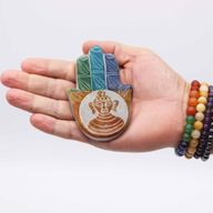 Soapstone Hamsa Incense Holder 9x6cm - Buddha