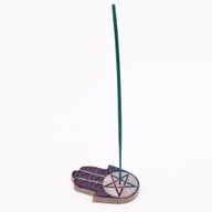 Soapstone Hamsa Incense Holder 9x6cm - Pentagram