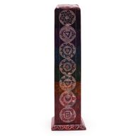 Soapstone Square Tower Incense Holder 25cm - 7 Chakras