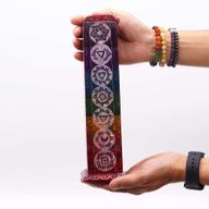Soapstone Square Tower Incense Holder 25cm - 7 Chakras