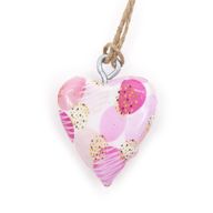 Small Decor Wood Hearts - Pink Abstract