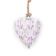 Lrg Decor Wood Hearts -  Lavender
