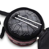 Large Happy Drum Om Mandala Engraved- 22x18cm