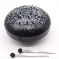 Large Happy Drum Om Mandala Engraved- 22x18cm