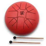 Large Happy Drum Om Red- 22x18cm