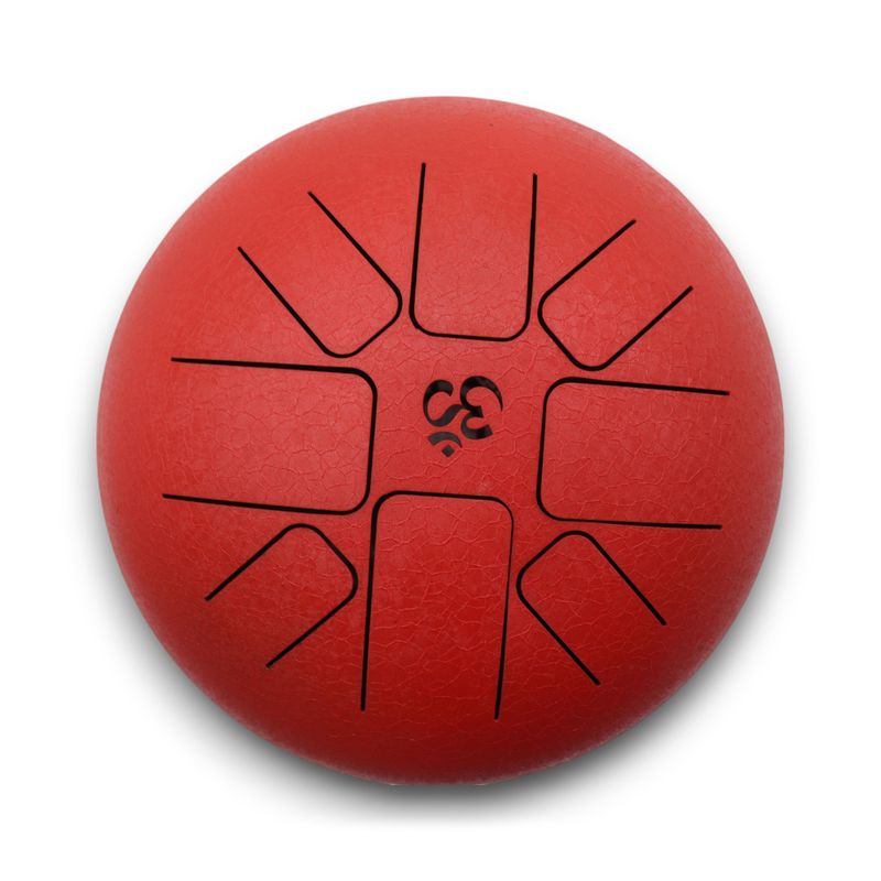 Large Happy Drum Om Red- 22x18cm