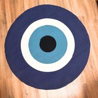 Cotton Rope Evil Eye Rug 120cm