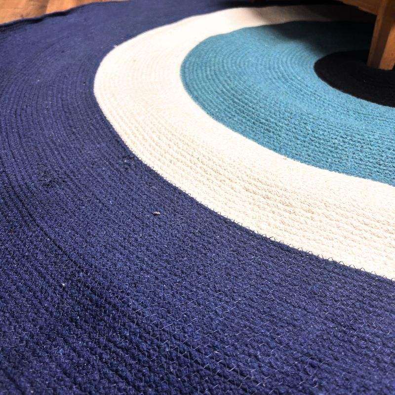 Cotton Rope Evil Eye Rug 120cm