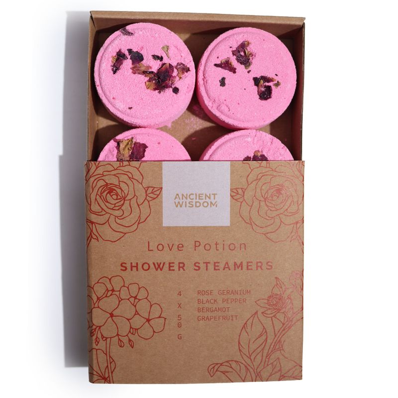 Set of Zen Shower Steamers - Therapy Wellness Gift Set- Love Potion