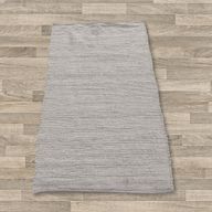 Small Indian Handloom Cotton Rug - 50x90cm - Grey