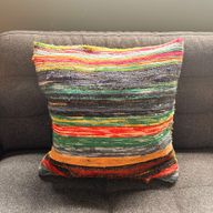 Rag Rug Cushion Covers - 40x40cm - Natural Greens