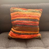 Rag Rug Cushion Covers - 40x40cm - Sunrise Oranges