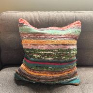 Rag Rug Cushion Covers - 40x40cm - Charcoal Greys
