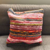 Rag Rug Cushion Covers - 40x40cm - Aqua Blues