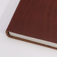 Lrg Dark Tan Daily Note Book - 100 Lined Pages - 20x15cm