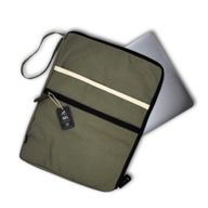 Canvas Large Laptop Pouch - Olive - 30x40cm