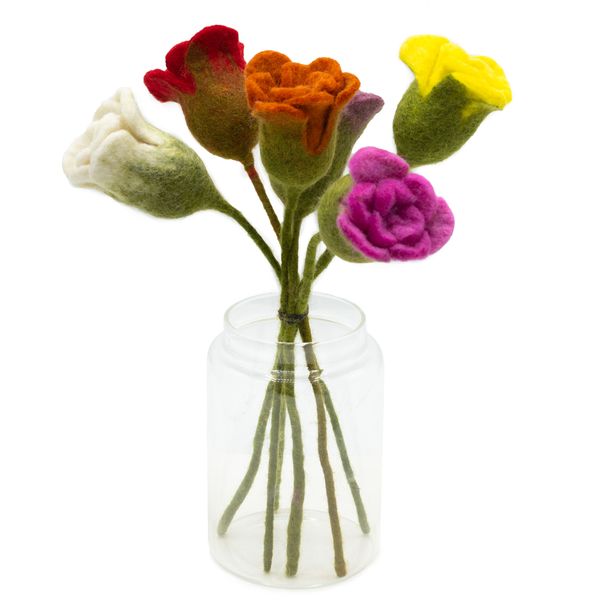 Felt Flowers - Roses - Assorted Colours