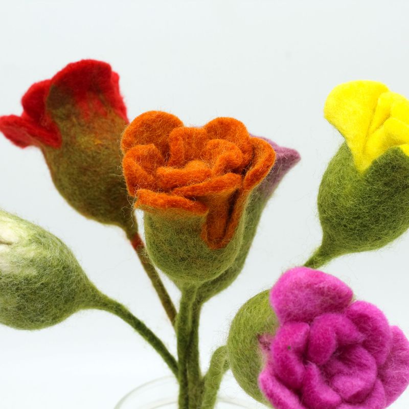 Felt Flowers - Roses - Assorted Colours