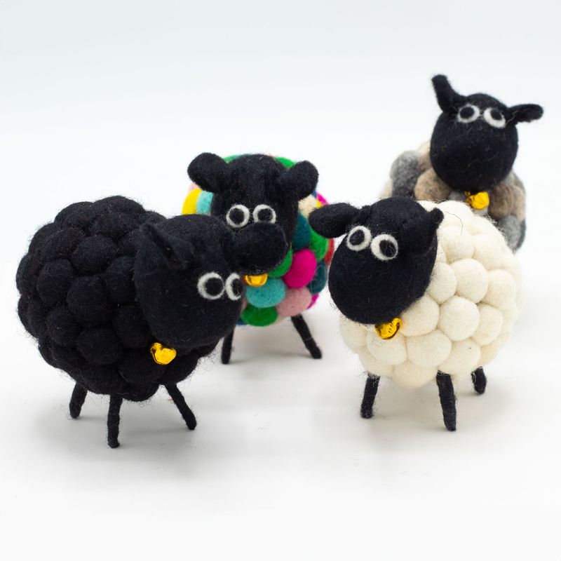 Little Felt Sheep - White