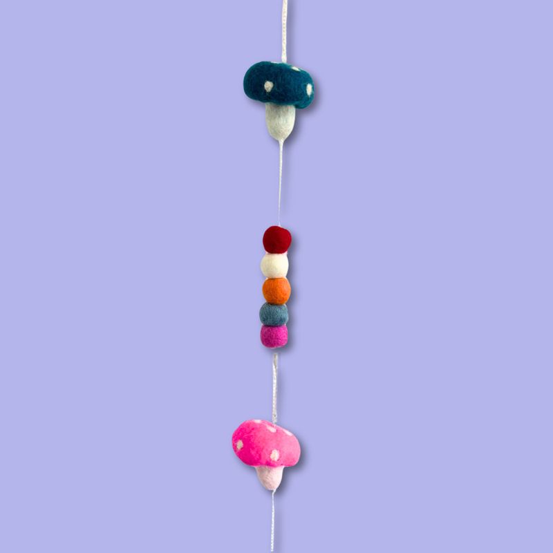 Felt Wall Hanging - Mushrooms (random colours)