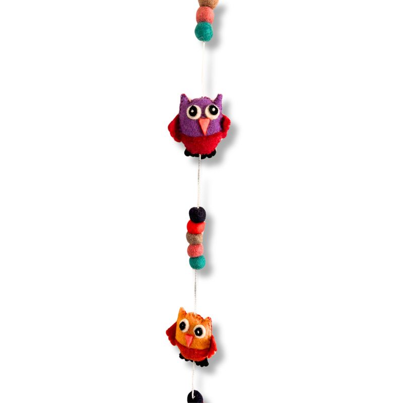 Felt Wall Hanging - Owls (random colours)