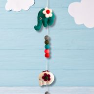 Felt Wall Hanging  - Elephants (random colours)