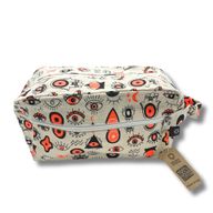 Med Multi Eyes Cotton Canvas Toilet Bag