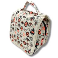 Large Multi Eyes Cotton Canvas Toilet Bag