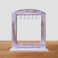Small Hanging-Things Stand - Whitewash (30x25cm)