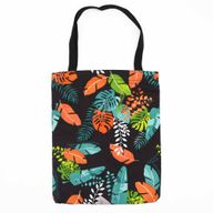 Classic Tote Zipper Bag (Dark Tropical Motif) 40x34cm