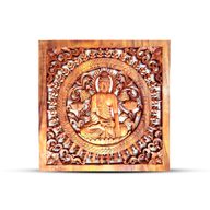 Square Decorative Wooden Buddha Panel 40x40cm