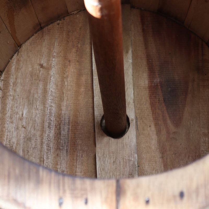 Beer Barrel Stool & Parasol Stand 38x32cm - Natural