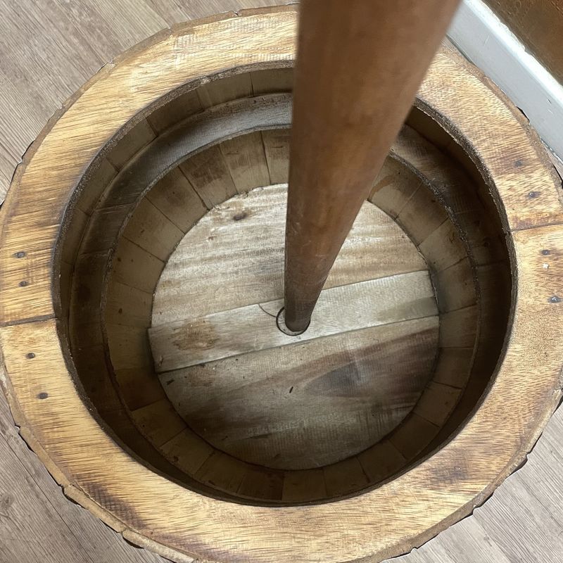 Beer Barrel Stool & Parasol Stand 38x32cm - Natural